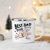 5 Vatertag Fauststoß Emaille Tasse Kaffee Tee Emaille Tasse Starke Familie Opa Geschenk Personalisiertes Geschenk