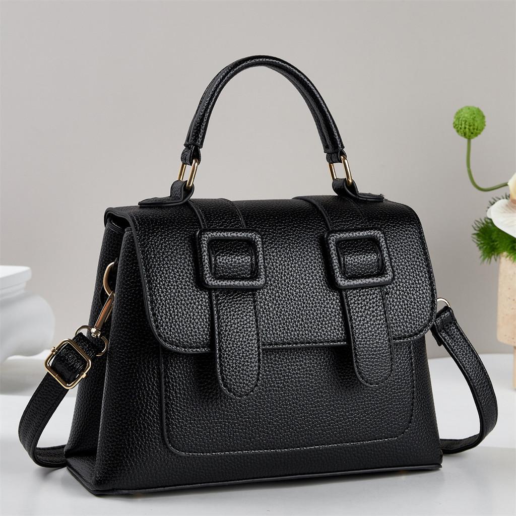 

Womens Fashion Small Pu Handbag With Magnetic Closure For Daily Casual Use чёрный