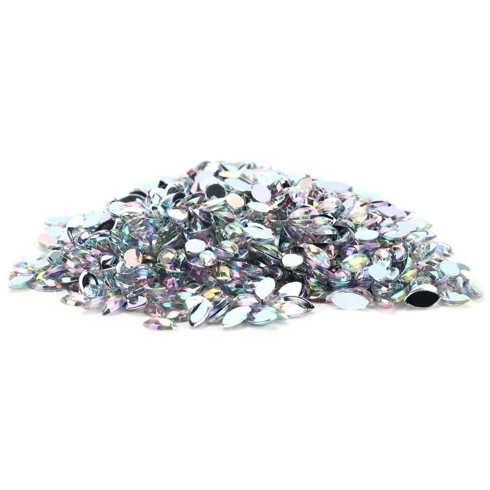 1000PCS AB Flatback Rhinestones Flatback Acrylic Rhinestones Nail Art Decoration белый