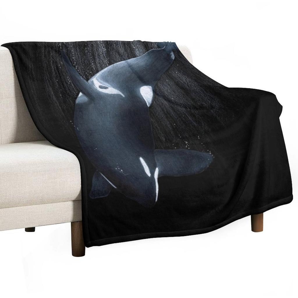 Into the Black - Orca Throw Blanket Anime Beautifuls Bed Luxury St Blankets