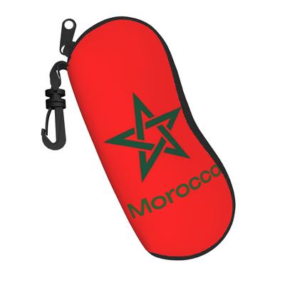Morocco Maroc Flag Moroccan Glasses Case Gifts For Fans  Zipper  Sunglasses Storage Box Ins Eye Contacts Case