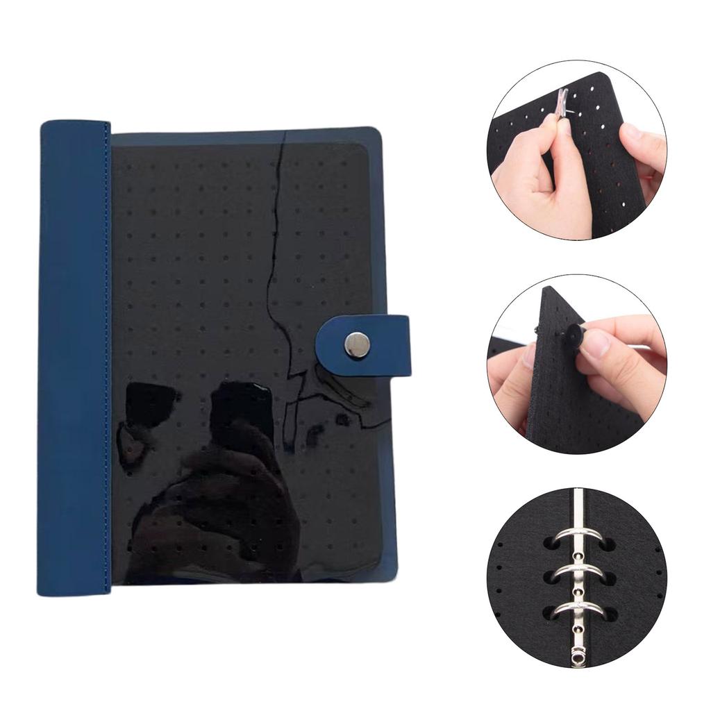 8 Pages Pin Display Book Portable Organizer with Clear Cover Travel Friendly Pin Book Suitable for Brooch Collectors