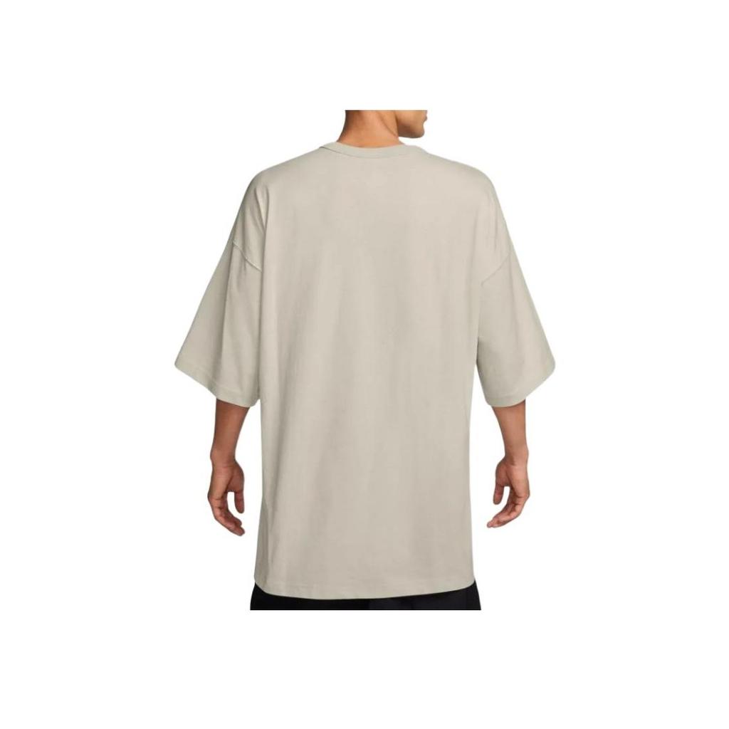 Nike Solid Color Loose Fit Drop Shoulder Round Neck Short Sleeve T-Shirt Men Tops Light-Bone HF9607-072