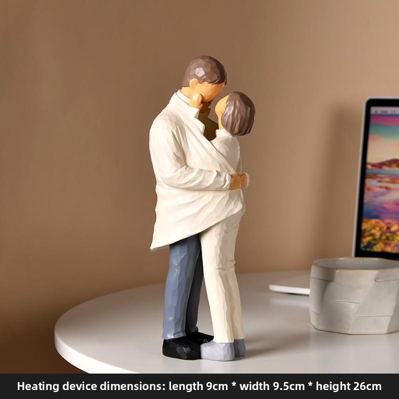 Couple Minimalist Luxury Decorative Figures for Home Living Room Decoration, Wine Cabinet Resin Figurines, Statues, Handicrafts