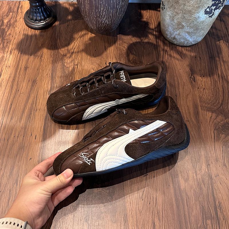 Wula grass pigskin insoles genuine leather racing shoes autumn new sports women's shoes flat