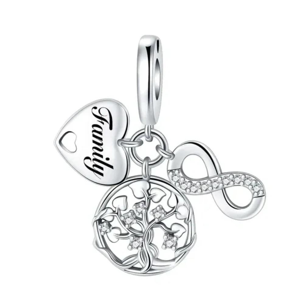 925 Silver Charm Family Tree Sunflower House Pendant DIY Bracelet Jewelry Gift for Women Fashion Trendy