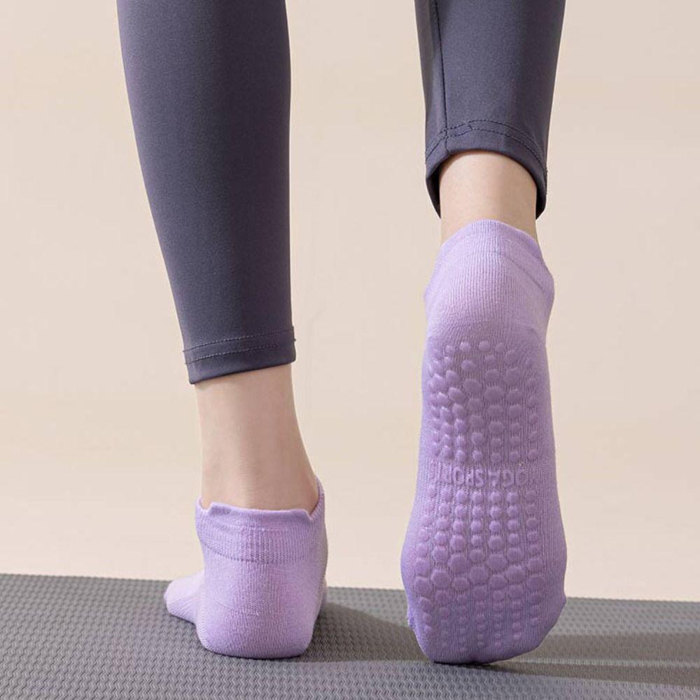 5Pairs Breathable Yoga Socks Women Simple Short Tube Socks Simple Anti-Slip Fitness Socks  Ballet