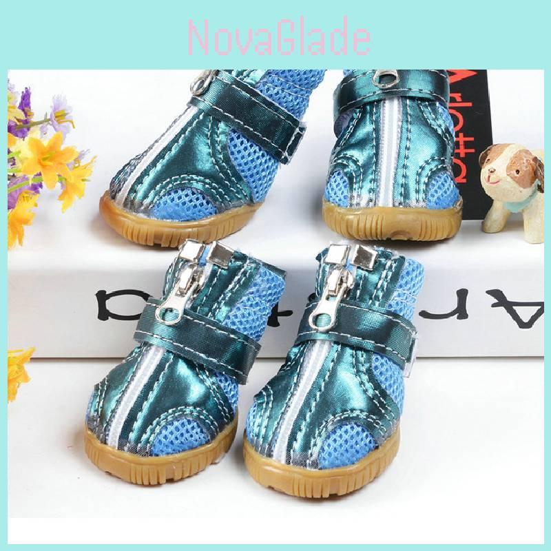 Rutschfeste Robuste Sohle Hundeschuhe Für Pudel Und Teddyhunde Warm Und Gemütlich In Rosarot Und Blau