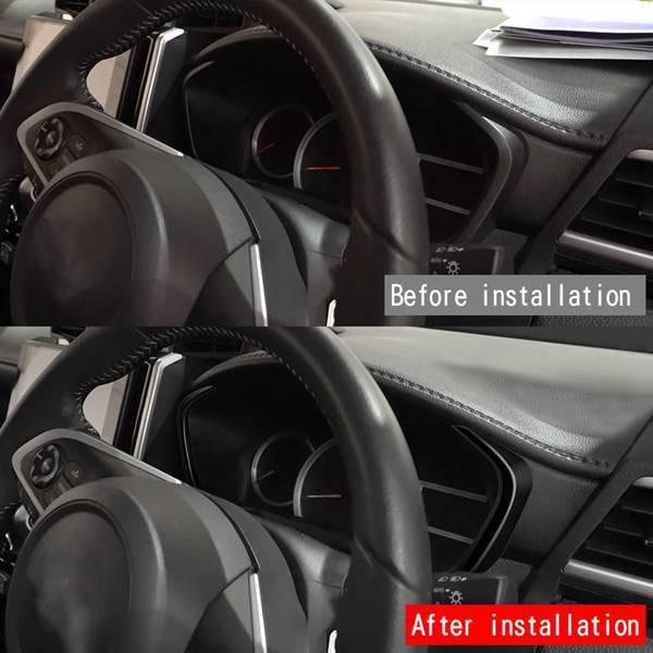 1 Pair Bright Black ABS Dashboard Trim for 2022 Toyota ROOMY