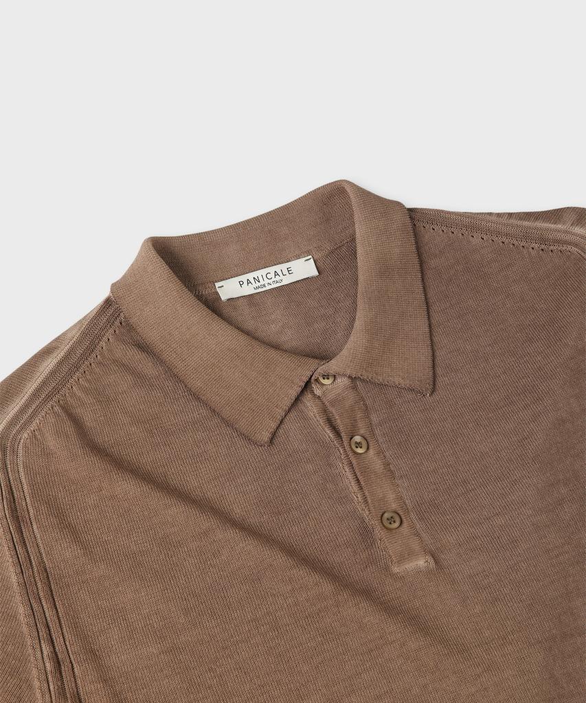 PANICALE Sand Garment-Dyed Polo Knit