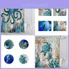 Vibrant Waterproof Turtle Octopus Shower Curtain With Colorful 3d Printing For Fun Bathroom Decor