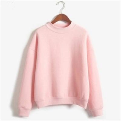 With Fur Sweater Baseball Uniform Autumn and Winter Solid Color Small High Collar Loose Student Coat Thickened Women's