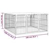 VidaXL Dog Playpen 4 Panels Black 100x50cm Powder-Coated Steel 171795