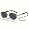 5pcs Unframed Metal Fashion Glasses for Men Women Classic Retro Trendy Party Casual Street Style Pography Eyewear