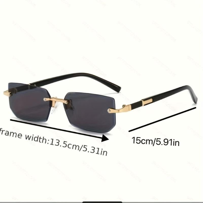 5pcs Unframed Metal Fashion Glasses for Men Women Classic Retro Trendy Party Casual Street Style Pography Eyewear