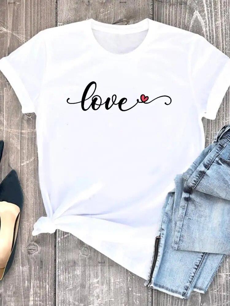 Женская рубашка с акварельным принтом «Любовное сердце» — фото 19