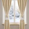 2PCS/SET Exquisite Snowflakes Curtain Rope Plush Curtain Strap Cute Curtain Buckles  Window Curtain
