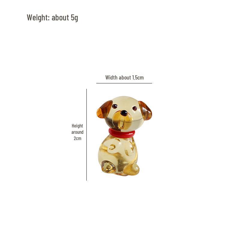 Teddy, Corgi, Shiba Inu, and Pomeranian Glass Animal Ornaments