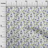 oneOone Georgette Viscose Medium Blue Fabric Floral Quilting Supplies Print Sewing Fabric By The Yard 42 Inch