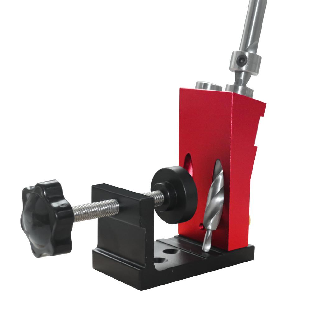 

Pocket Hole Jig Kit Adjustable Slant Hole Locator Pocket Dowel Hole Jig System Set 15 Degree Joint Angle Tool for DIY чёрный