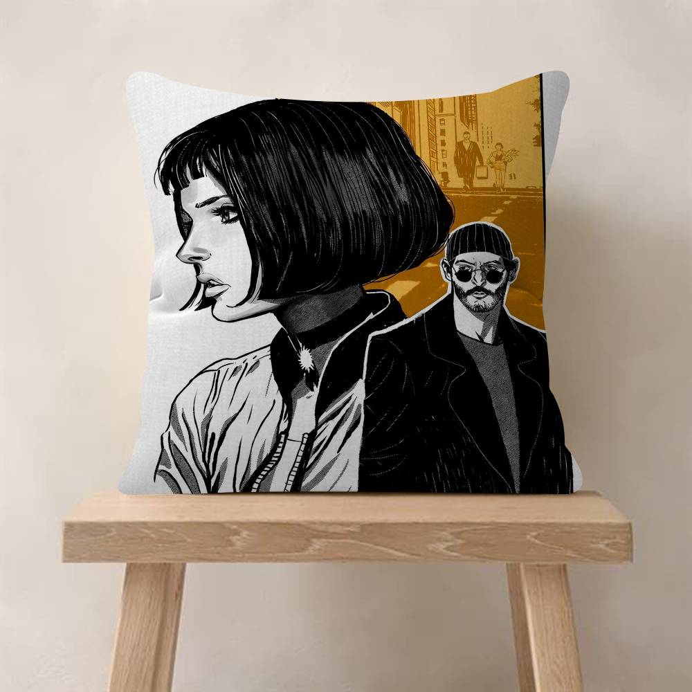 Classic Movie Leon The Professional Cushion Cover Pillowcase Upholstery Sofa Throw Pillow Home Decor Pillowcas