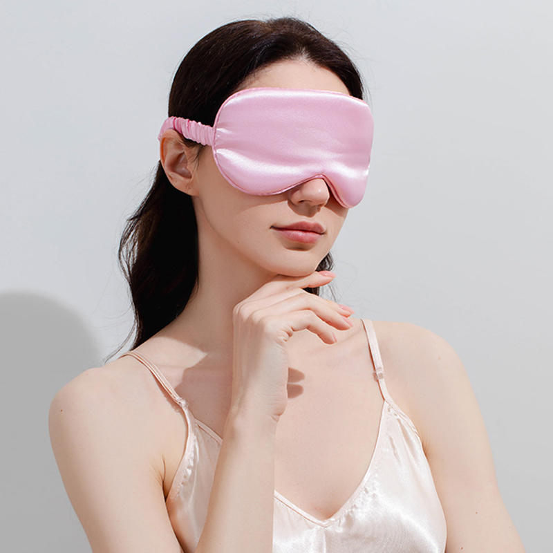 Elegant Black Imitation Silk Eye Mask, Blackout Eye Mask, Breathable Travel Nap Eye Mask, Sleeping Eye Mask, Sleep Protection Eye Mask
