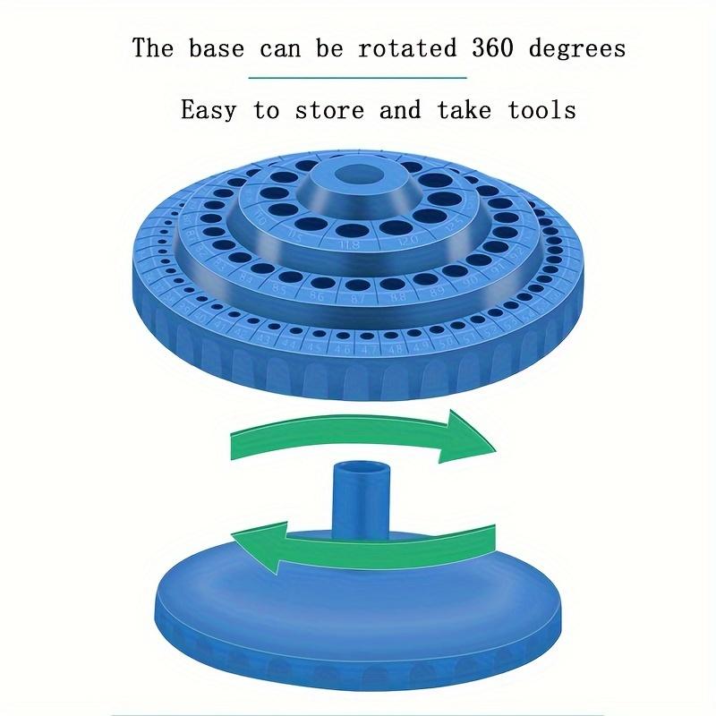 

1 шт. Закаленная коробка для хранения сверл, Метчик Фреза Шлифовальная головка, Вращающаяся коробка для деталей, Аксессуары для хранения Стойка для инструментов Коробка 17.5cm жёлтый