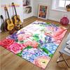 3D Flamingo Rug Carpet for Livingroom Bedroom Kids Room Colorful Modern Rug Non Slip Floor Carpet INS Style Decor Flower Carpet