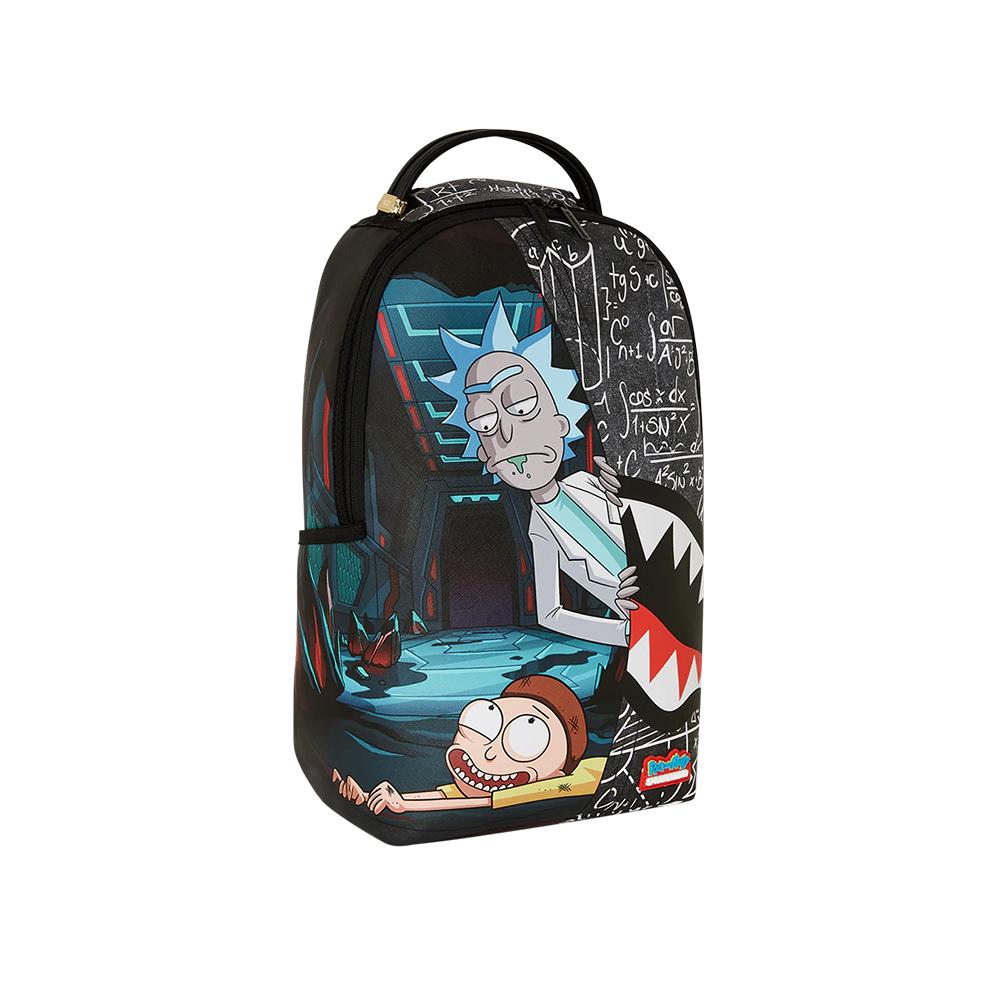 Sprayground X Rick And Morty Kolaborace Kreslený Zábavný Graffiti Patchwork Velkokapacitní Lehký PVC Batoh Unisex Batoh Vícebarevný W1135773
