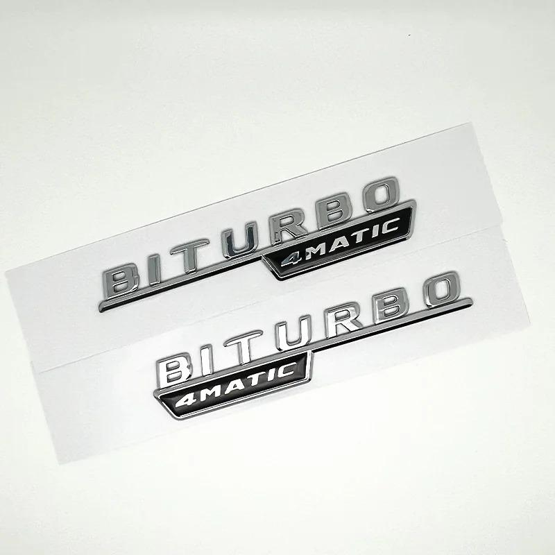 3D ABS Glossy Black Logo C43 Embelm Letters BITURBO 4MATIC Badge AMG Sticker For Mercedes Benz C43 W205 W206 AMG Accessories