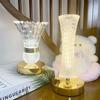 Dimmable Crystal Table Lamp Adjustable Soft Lights Acrylic Night Light 3 Colors Light Vase Design Atmosphere Light Home Decor