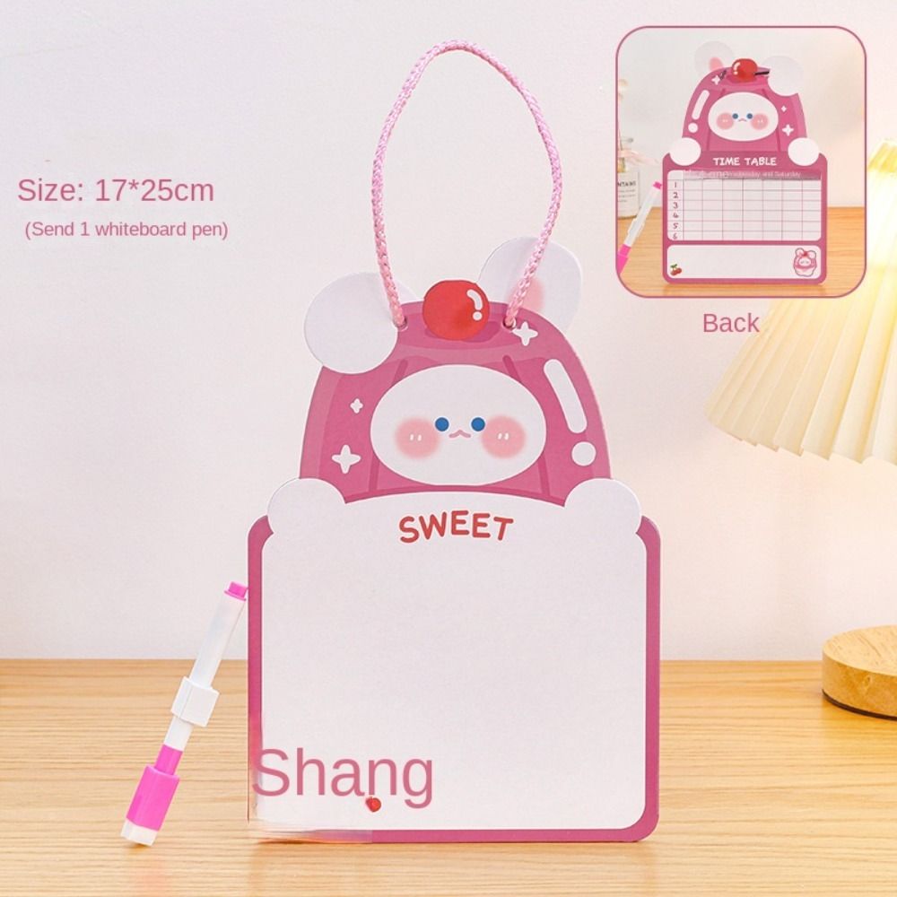

Двусторонняя мультяшная детская доска из картона Двусторонняя доска для рисования Детский подарок розовый