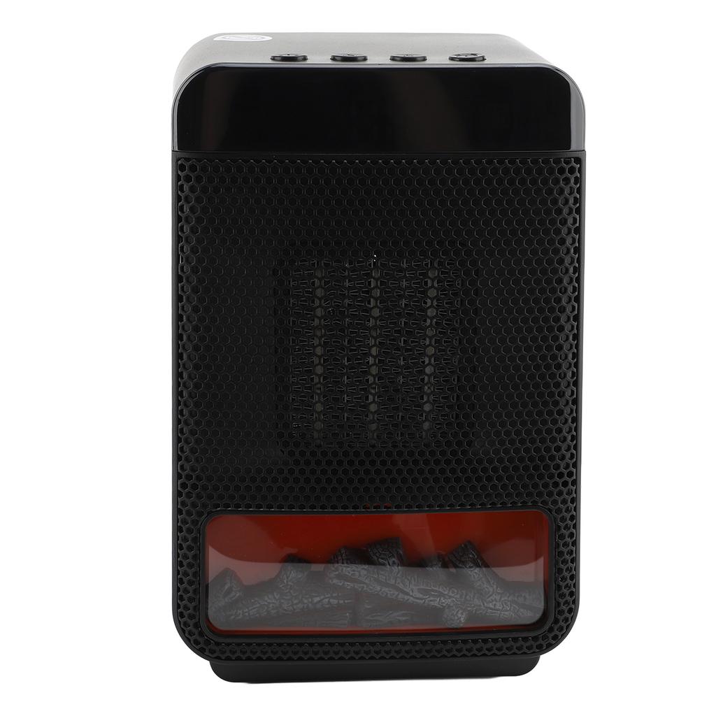 Raumheizer, 1000 W, PTC-Keramik, schnelles Aufheizen, tragbarer elektrischer Desktop-Heizstrahler mit realistischer 3D-Flamme