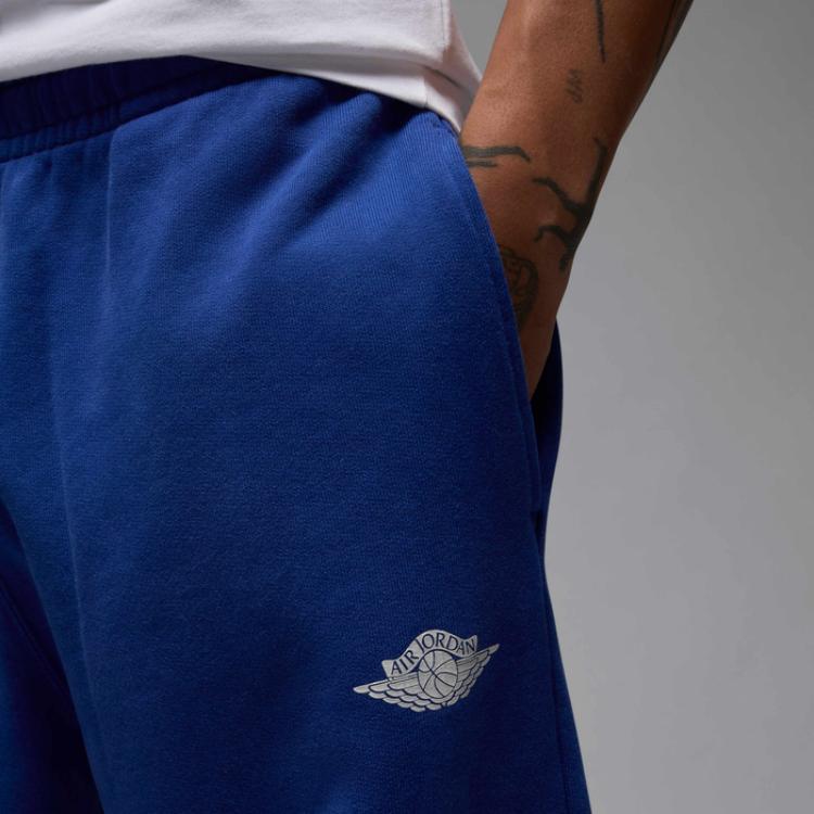 Jordan Seltene Air Serie Einfache Bequeme Atmungsaktive Gestrickte Jogginghose Herren Hosen Tiefes Königsblau IB2999-485