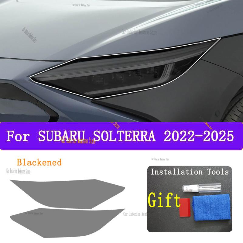For SUBARU SOLTERRA (-2025) TPU Smoked Black Light Film Modification Accessories, Car Light Protection Film