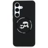 Case Karl Lagerfeld Silicone Double Heads And Circle Magsafe For Samsung Galaxy S25 Black