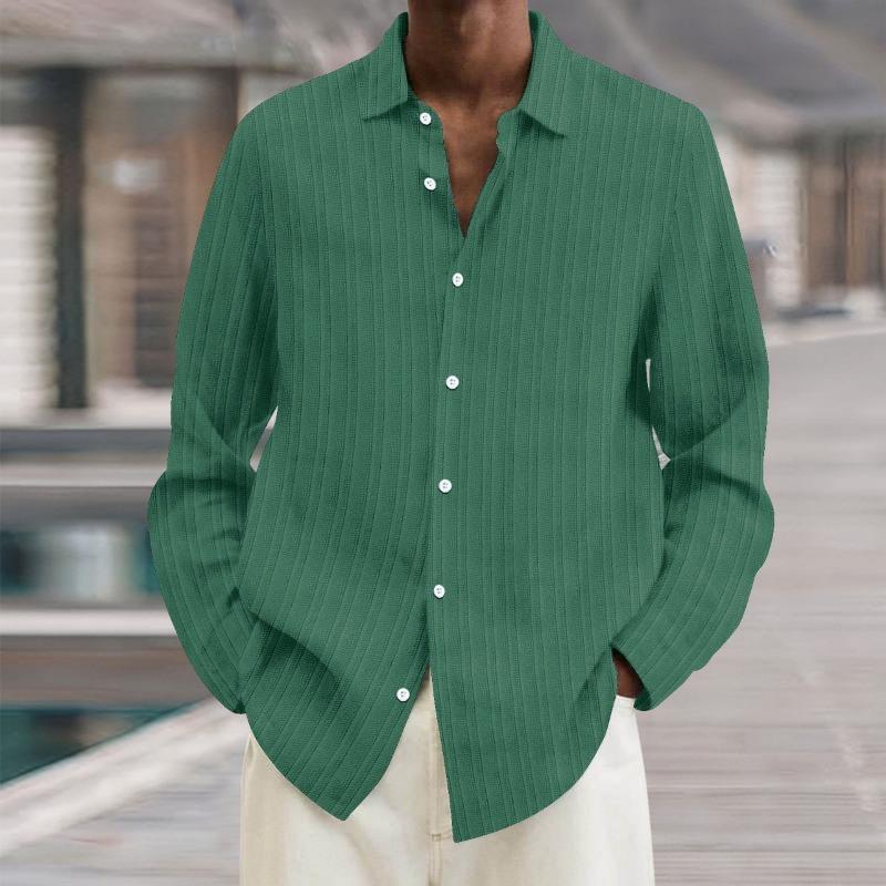 Design Sense Solid Color Shirt Men's Long Sleeved Spring Autumn Trendy Brand Loose Casual Shirts Men’s