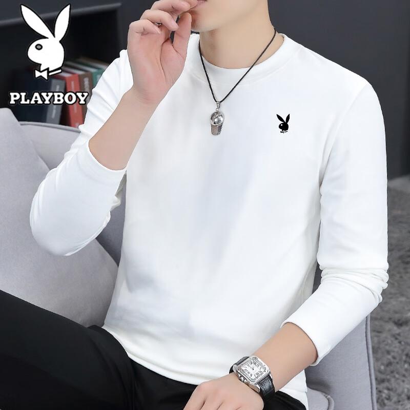 PLAYBOY Men's De Rong Thermal Long-Sleeve Crewneck Top