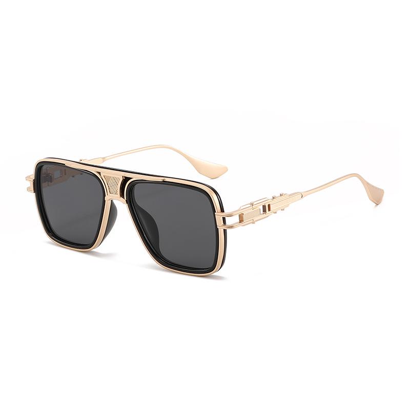 Pilot Punk Trend Metal Sunglasses: European & American Style for Men & Women Regular