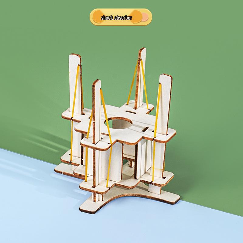 Handmade Wooden DIY Shock Absorber Kit for Kids  Science Experiment