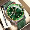 POEDAGAR Quartz Movement Luminous Hands Watch Mens Casual Nylon Strap Date Male Wristwatches Waterproof Clcok