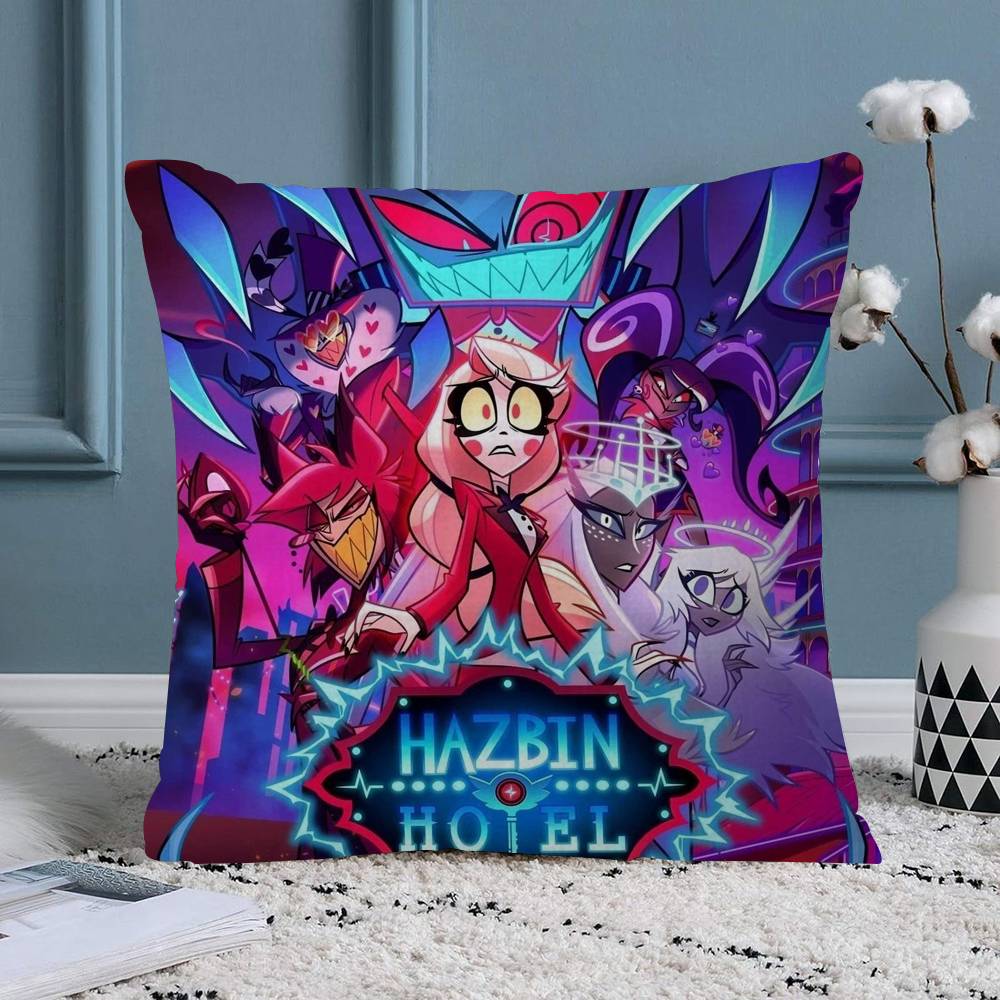 Anime HHazbin HHotel Maple Design Cushion Cover Happy Autumn Harvest Decor Holiday Decorati Pillow Cover