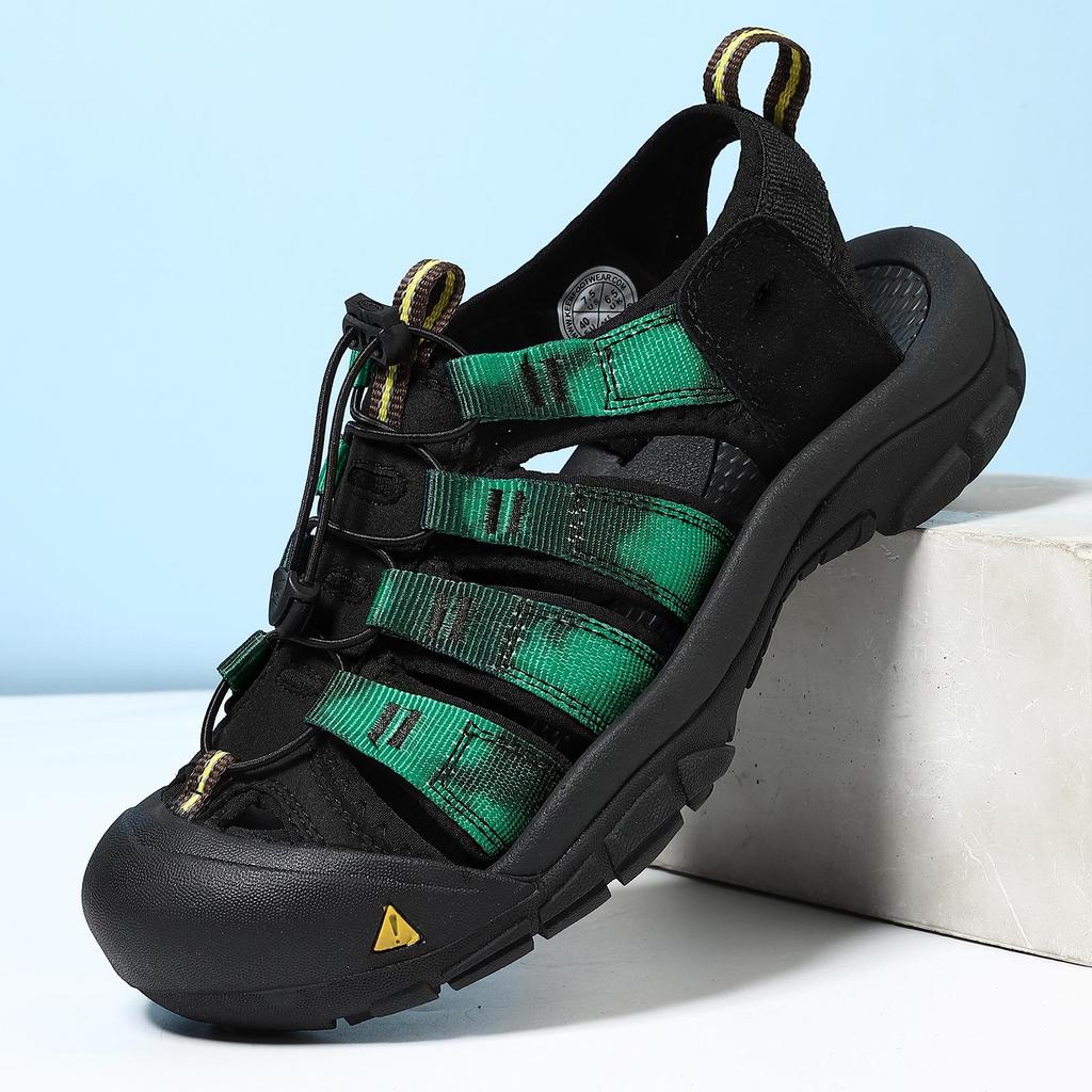 Herrensandalen mit dicker Sohle und geschlossener Zehenpartie – Große Größen – Lässige Strandschuhe für draußen