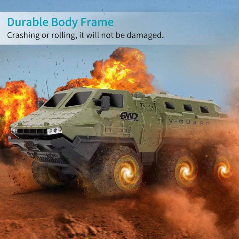 Six Wheel Army Truck 1/16 Remote Control Armored Vehicle Full Scale Six Drive Remote Control Stunt