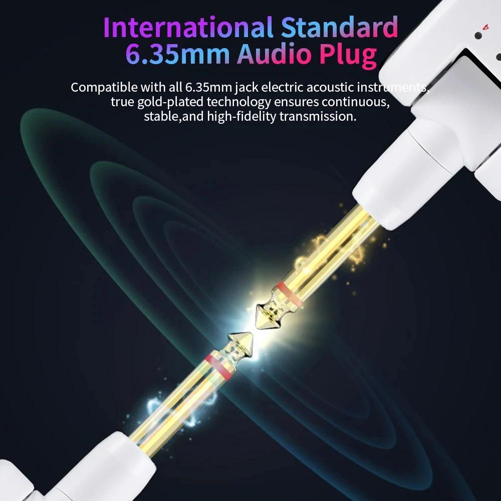 WS-4 2.4G Wireless Guitar System Guitar Transmitter Receiver Set for Electric Guitar Bass 48K/16bit Real-time Transmission