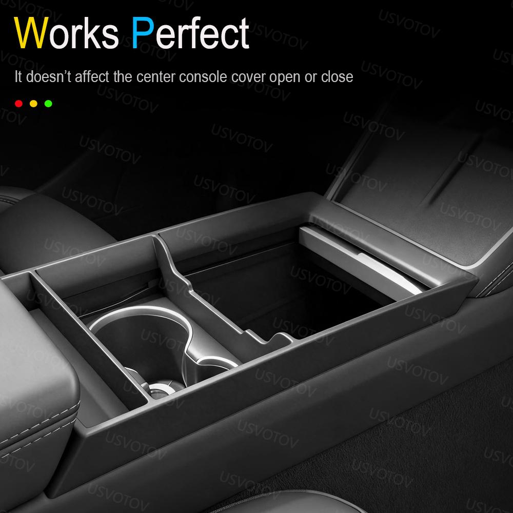 Center Console Wrap for Tesla Model 3 Y YL Juniper 2025 2026 Central Control Panel Frame Storage Box Organizer Glasses Holder