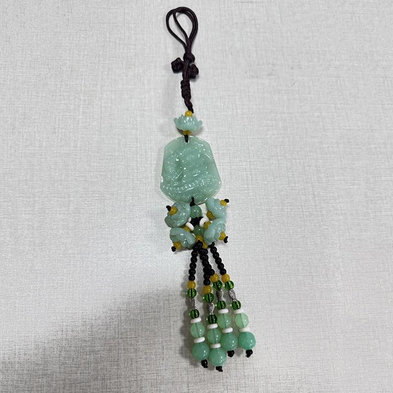 

Подвески для автомобиля из искусственного зеленого нефрита Подвески для автомобиля из нефрита Украшения Подвески для безопасности Подарки A2