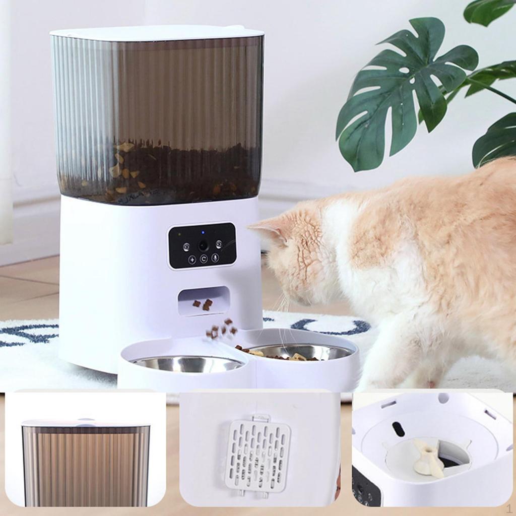 Automatischer Futterautomat Premium Katzenfutterspender für Katzen Kleintiere Welpen Einzelnapf
