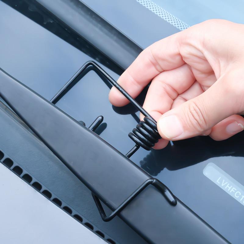 2/4/6Pcs Windshield Wiper Booster Spring Universal Wiper Fastener Reduce Noise&Vibration Aniti Sratch Rubber Wiper Gripper