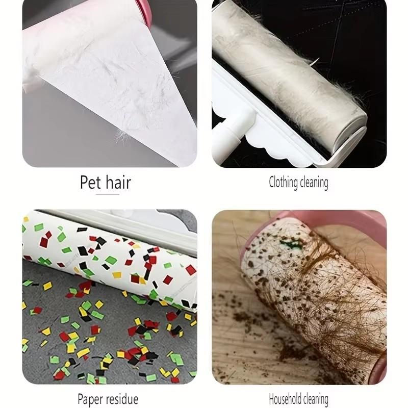 Extra-Klebrige Fusselrolle zur Tierhaarentfernung 60 Blatt/Rolle, Ideal für Hunde- & Katzenbesitzer, Perfekt zur Reinigung von Kleidung & Möbeln